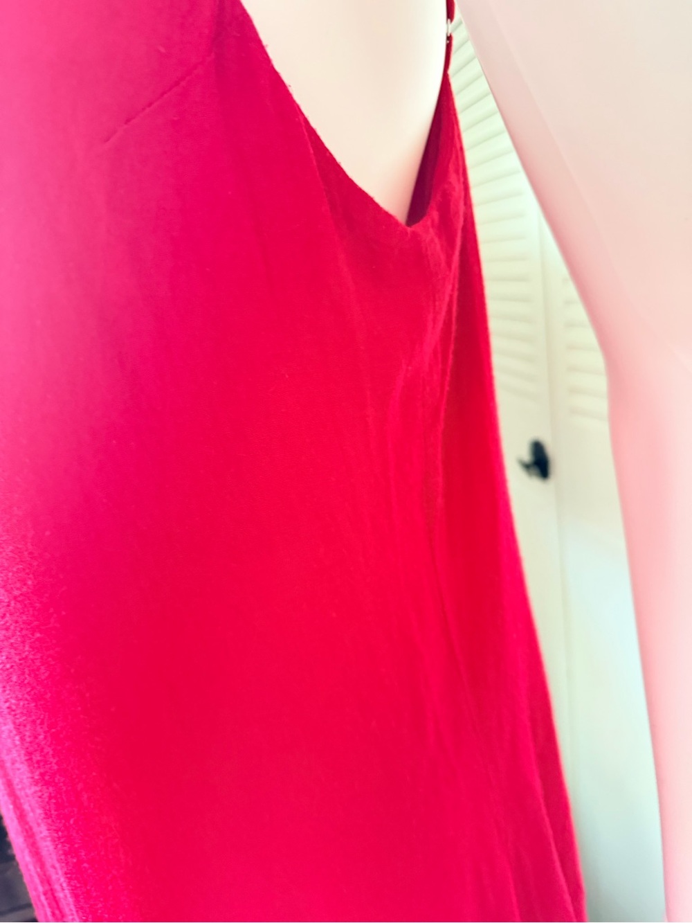 Reformation Bright Red Slip Dress with Slit size L - Picture 7 of 11